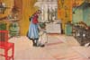 Carl Larsson del album "Nuestra casa" 1894-96  cocina